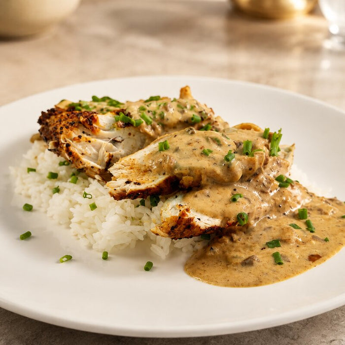 Cajun Blackened Chicken with Cream Sauce