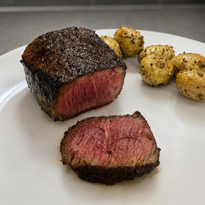 Perfectly Seared Filet Mignon with Herbed Baby Potatoes