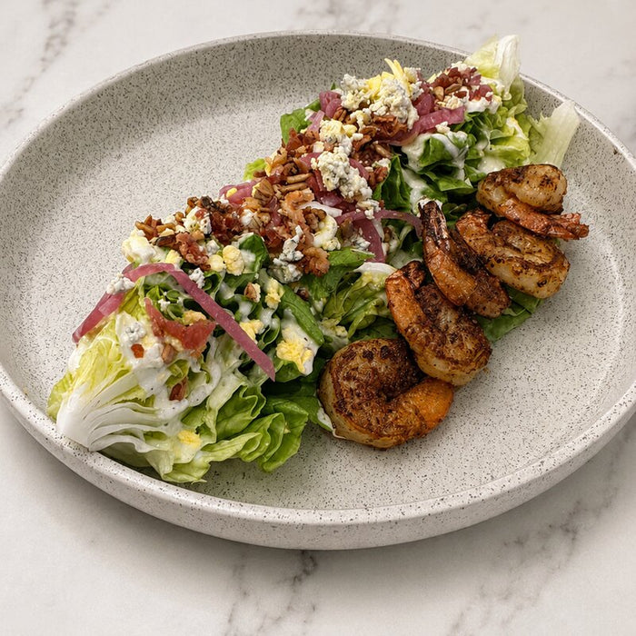 Cajun Shrimp Wedge Salad with Blue Cheese